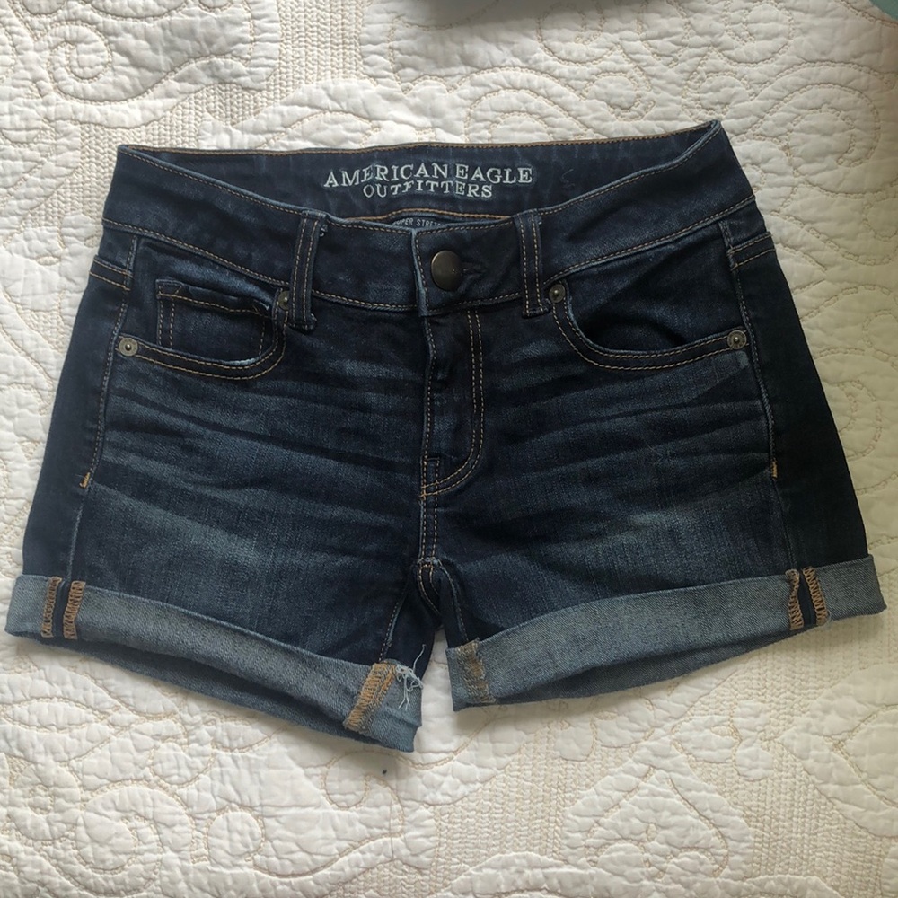 American Eagle Super Stretch Denim Short Shorts 00